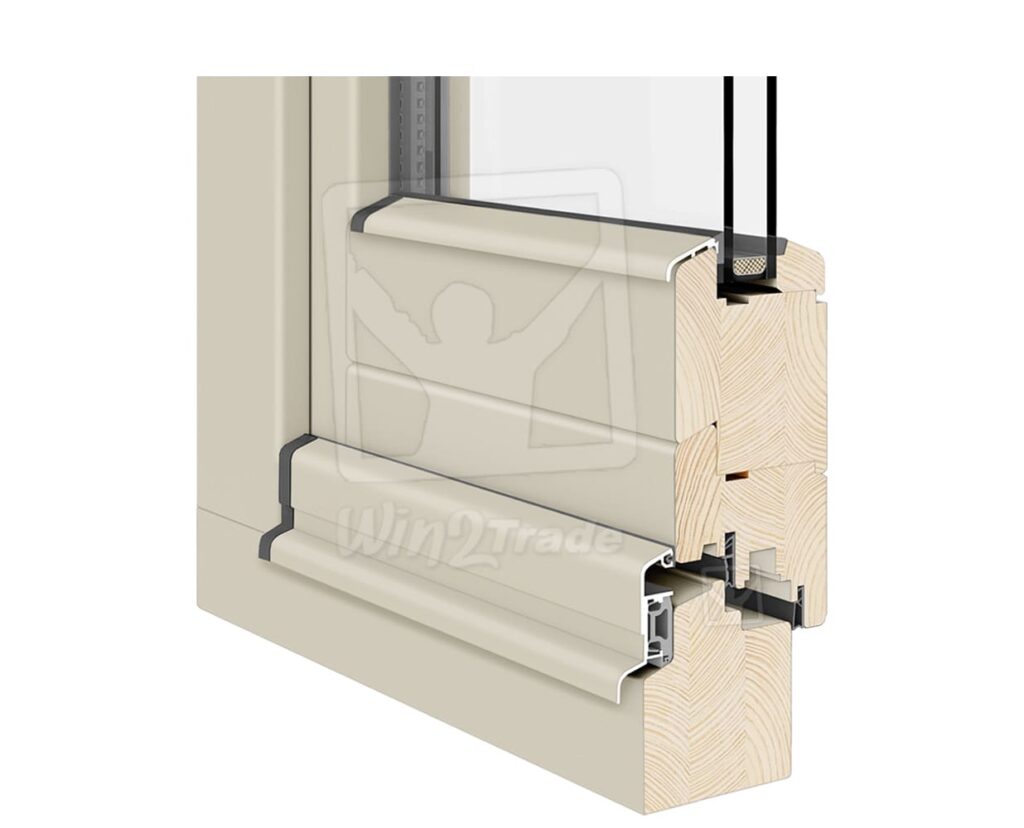 Fenêtre de balcon en bois